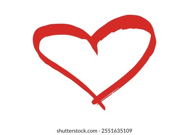 Simple hand drawn heart drawing illustration Scribble heart doodle Love clipart