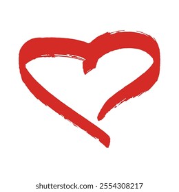 Simple hand drawn heart drawing illustration Scribble heart doodle Love clipart