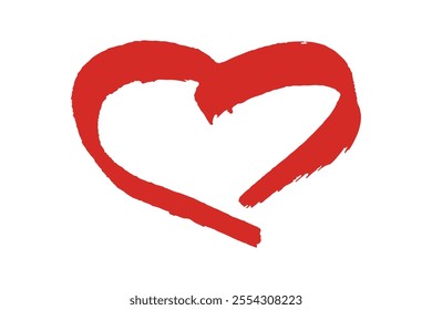 Simple hand drawn heart drawing illustration Scribble heart doodle Love clipart