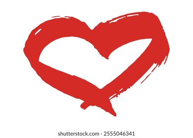 Simple hand drawn heart drawing illustration Scribble heart doodle Love clipart