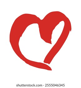 Simple hand drawn heart drawing illustration Scribble heart doodle Love clipart