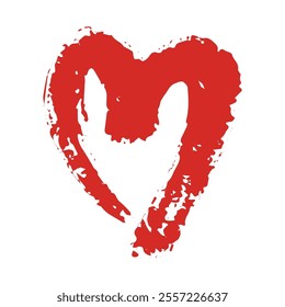 Simple hand drawn heart drawing illustration Scribble heart doodle Love clipart