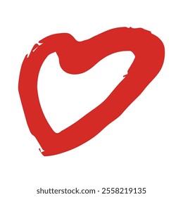 Simple hand drawn heart drawing illustration Scribble heart doodle Love clipart