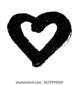 Simple hand drawn heart drawing illustration Scribble heart doodle Love clipart