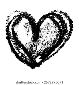 Simple hand drawn heart drawing illustration Scribble heart doodle Love clipart