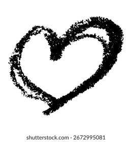 Simple dibujado a mano ilustración de dibujo de corazón Garabato corazón doodle Amor Clipart