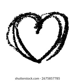 Desenho de coração desenhado à mão simples ilustração Rabiscar coração rabiscar clipart Amor