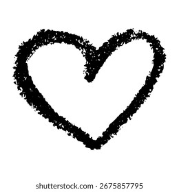 Simple hand drawn heart drawing illustration Scribble heart doodle Love clipart