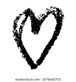 Simple hand drawn heart drawing illustration Scribble heart doodle Love clipart