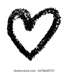 Simple hand drawn heart drawing illustration Scribble heart doodle Love clipart