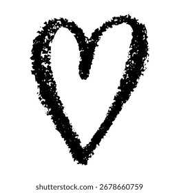 Simple hand drawn heart drawing illustration Scribble heart doodle Love clipart