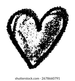 Simple dibujado a mano ilustración de dibujo de corazón Garabato corazón doodle Amor Clipart
