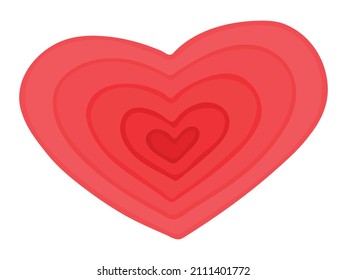 Simple hand drawn heart illustration isolated on a white background. Cute valentine's day heart doodle.