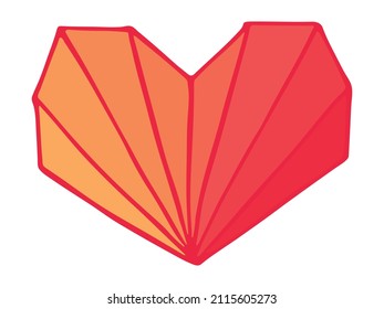 Simple hand drawn heart illustration isolated on a white background. Cute valentine's day heart doodle.