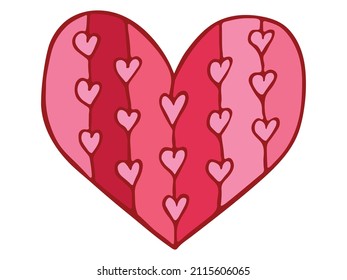 Simple hand drawn heart illustration isolated on a white background. Cute valentine's day heart doodle.