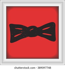 Simple hand drawn illustration of a bowtie