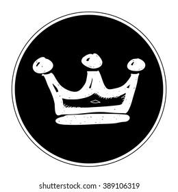 Simple hand drawn illustration of a crown