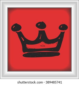 Simple hand drawn illustration of a crown