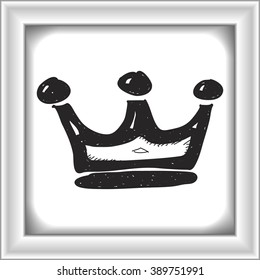 Simple hand drawn illustration of a crown