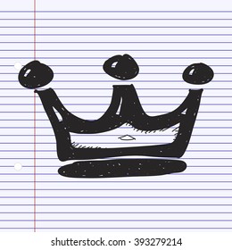 Simple hand drawn illustration of a crown