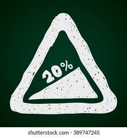 Simple hand drawn illustration of a road sign