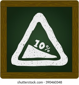 Simple hand drawn illustration of a road sign