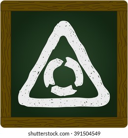 Simple hand drawn illustration of a road sign