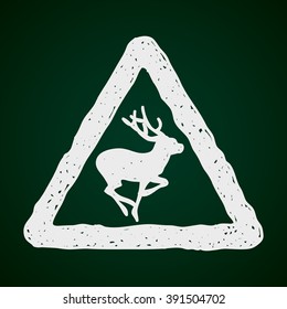 Simple hand drawn illustration of a road sign