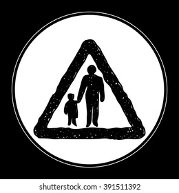 Simple hand drawn illustration of a road sign