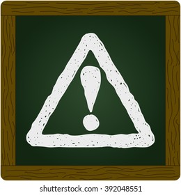 Simple hand drawn illustration of a road sign