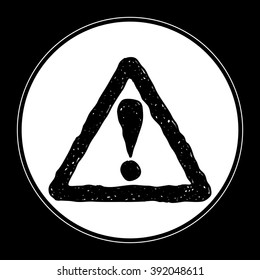 Simple hand drawn illustration of a road sign