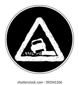 Simple hand drawn illustration of a road sign