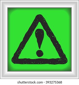 Simple hand drawn illustration of a road sign