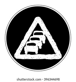 Simple hand drawn illustration of a road sign
