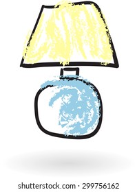 Simple hand drawn of a lamp