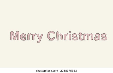 Sencilla letra dibujada a mano. Feliz Navidad. Ilustración del vector
