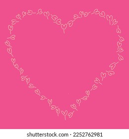 Simple hand drawn lollipop pattern in a big heart shape. EPS vector, easy to use. Great for cute San Valentine's Day. 