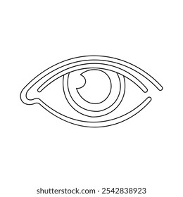 Simple hand drawn minimalist eye one line art drawing of Minimal outline vector icon
