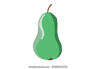 A simple hand drawn pear on the white background. Good for any project.