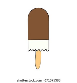 Simple hand drawn pop, isolated on white background