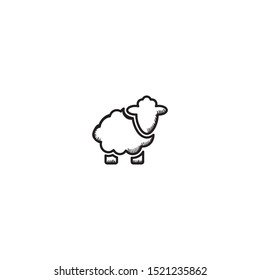 simple hand drawn sheep cartoon design