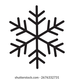 Simple hand drawn snow flakes. Different shape sign symbol. Winter atmosphere. Winter icon. Black snowflake icon. Collection doodle snowflake icons, crystal ornament. EPS 10 White Snowflake. Isolated.