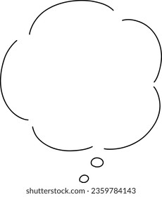 Simple hand drawn speech bubble
