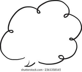 Simple hand drawn speech bubble