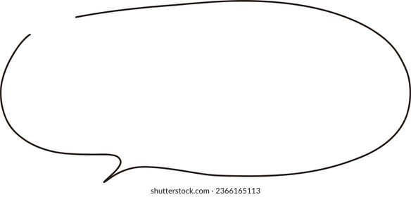 Simple hand drawn speech bubble