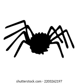 Simple Hand Drawn Spider Clipart. Halloween Doodle For Print, Web, Design, Decor, Logo