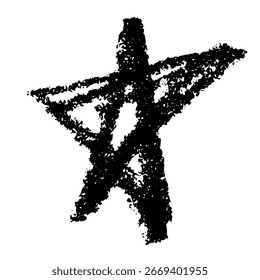 Ilustración de estrella dibujada a mano simple Clipart de garabatos lindo Elemento único para imprimir, Web, diseño, decoración