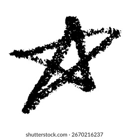 Einfache handgezeichnete Sternengrafik Niedliches Kritzelkritzelchen Clipart Einzelelement für Druck, Web, Design, Dekor