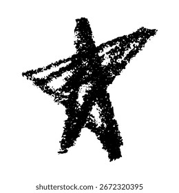 Einfache handgezeichnete Sternengrafik Niedliches Kritzelkritzelchen Clipart Einzelelement für Druck, Web, Design, Dekor