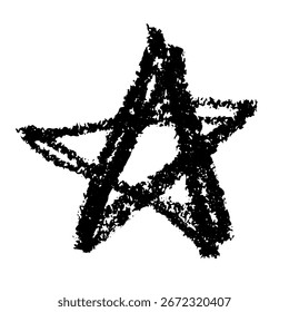 Ilustración de estrella dibujada a mano simple Clipart de garabatos lindo Elemento único para imprimir, Web, diseño, decoración